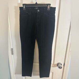 Ann Taylor Women's Black corduroy pants modern Skinny jeans size 28 EUC